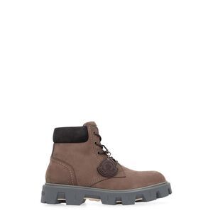 MONCLER Men's Suede Lace-Up Boots Men BROWN
